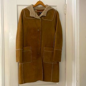 Vintage Gap Suede Leather Jacket with Sherpa Lining